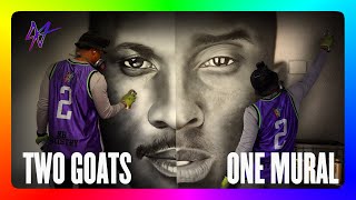 Paint With Me! Kobe Bryant and Michael Jordan Portrait | Spray Paint Mural