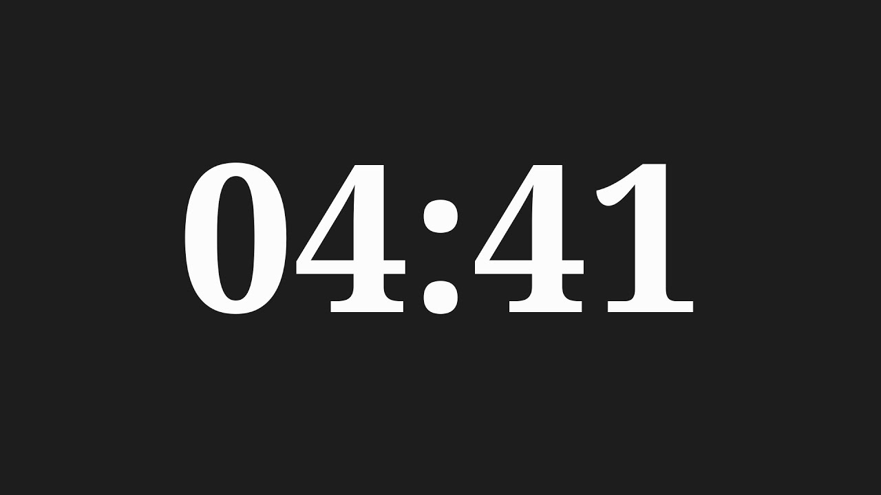 4 Minutes 41 Seconds Countdown Timer