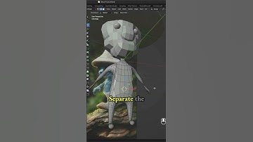 Body UVs: Separate pants for Smurf Cat meme - low poly 3d model game character in Blender