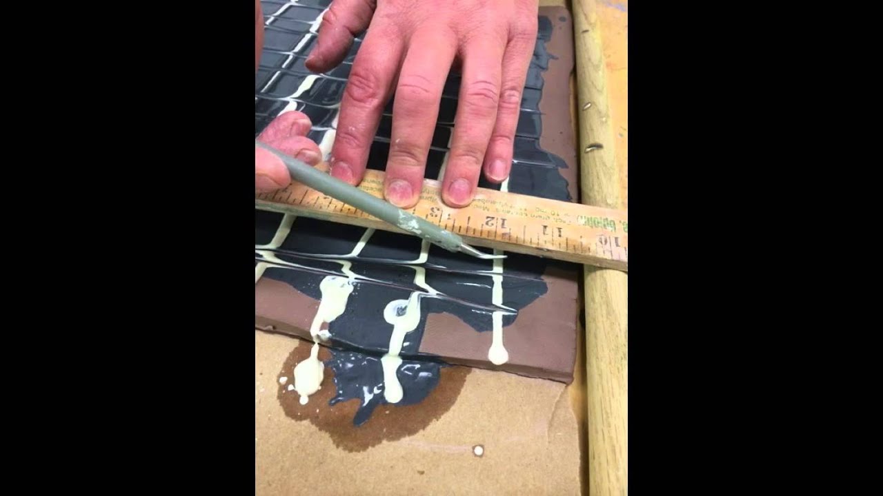 Slip Decoration on a Slab Plate YouTube