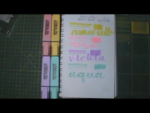 Highlighter pastel office trend 4pz primeras impresiones - YouTube