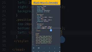 Game in javascript | How to make game in javascript #coding #javascript #gamedevelopment #shorts