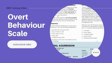 Overt Behaviour Scale Instructional Video