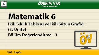 Bölüm Değerlendirme - 3 (Matematik 6 - 3. Ünite - Sayfa 302)