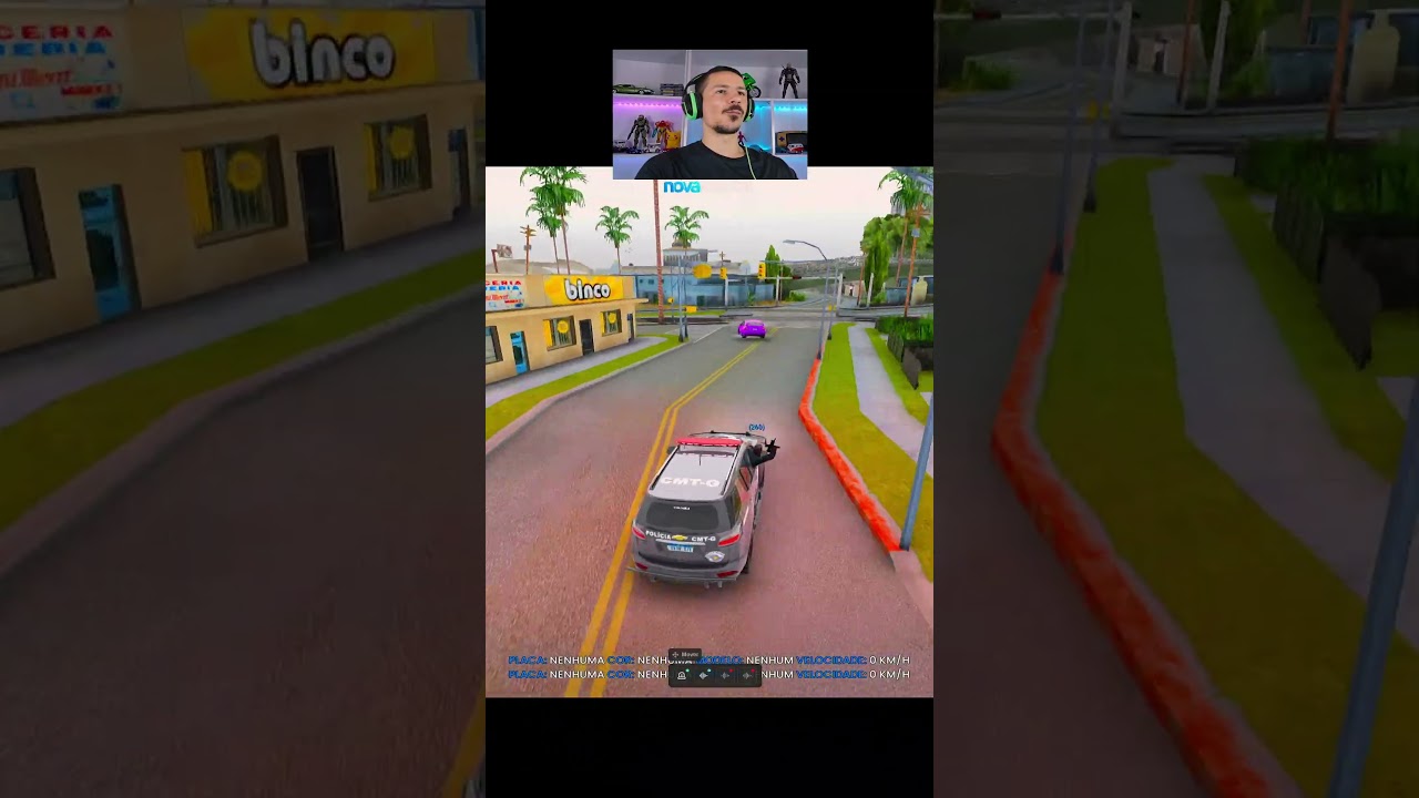 O cara tentou roubar na hora que o policial estava nessa fuga insana no gta rp #shorts #viralvideo