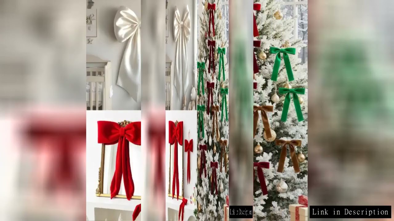 2.5cm Christmas Gift Box Decoration Bow Christmas Red Velvet Satin Ribbon Bow Handmade Christmas Tre