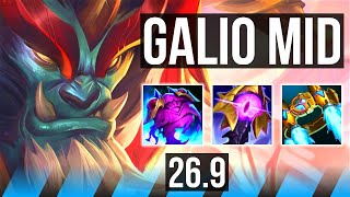 GALIO vs MALZAHAR (MID) | Stormraider's Surge, Good KDA: 9/1/15 | KR Master | 26.9