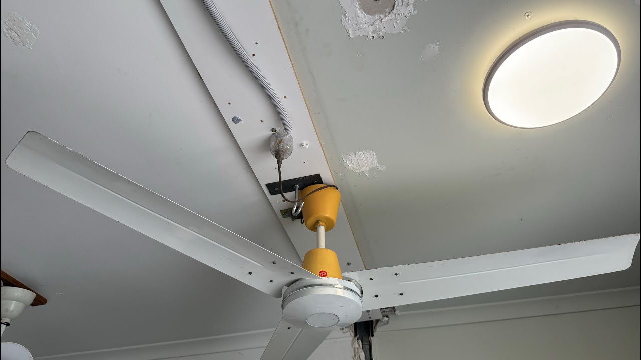 1978 1400mm Weatherite industrial ceiling by North Sydney Manufacturing on Weatherite controller