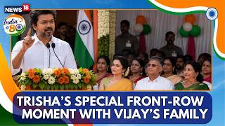 Trisha Krishnan Sits With Cm Vijay’s Parents At I-day Event | Viral Front-row Moment | N18v | 4k