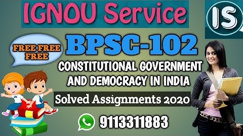 BPSC-102 English Medium Solved Assignments 2020