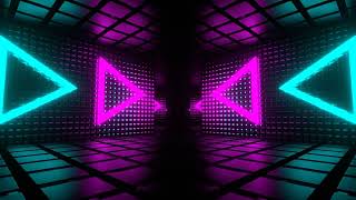 Cyan Magenta Geometric VJ Loop - 4k Neon Animation