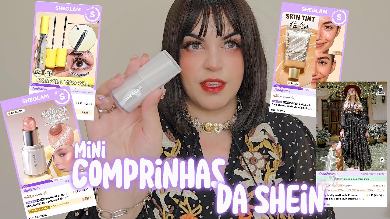 MINI COMPRINHAS DA SHEIN E SHEGLAM/MASCARA DE CÍLIOS DE FERRO?...ILUMINADOR BUTTERY BLISS, ETC...