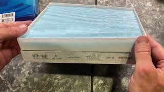 Kia Cerato air conditioning cabin filter replacement