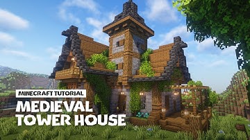 Minecraft: How to Build a Medieval Tower House for Survival 🏰🌿 [Part 1/2 – Exterior Build Tutorial]