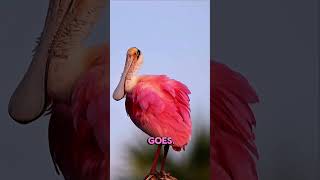 Roseate Spoonbill: The Pink Bird with a Spoon-Shaped Beak 🩷 | Amazing Animal Facts #wildveill