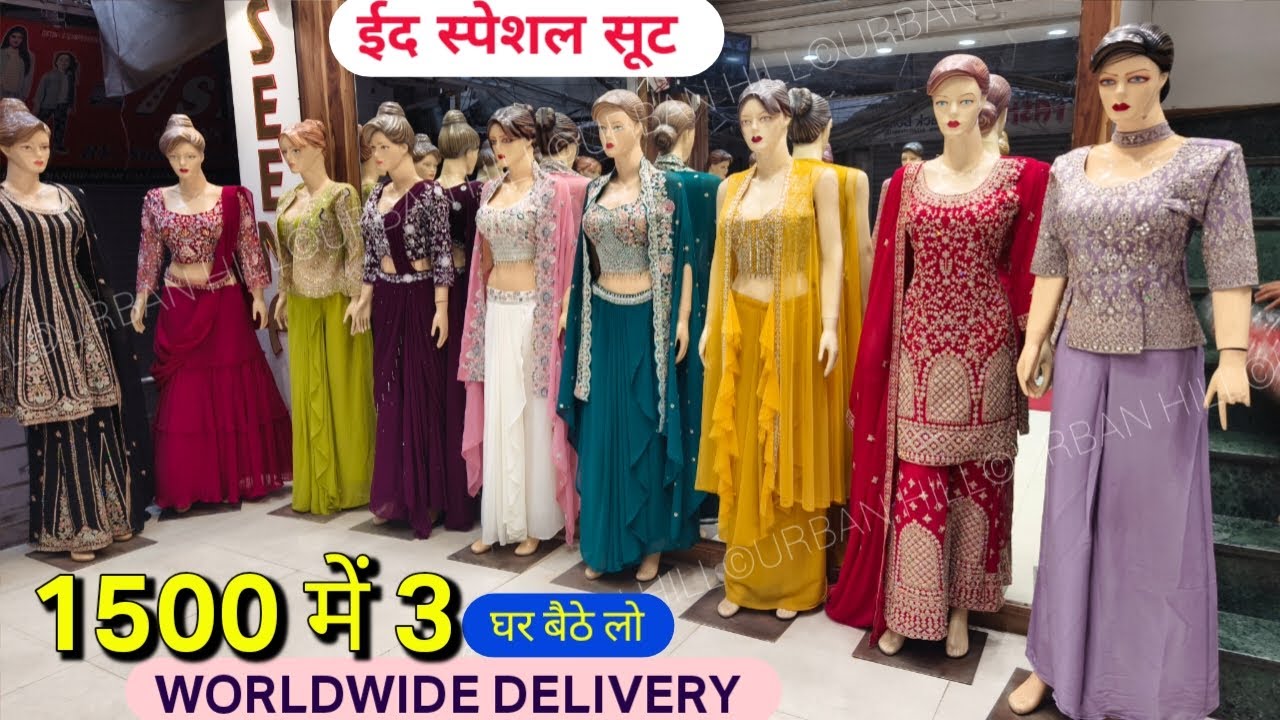 Top quality Indian wedding dresses in Gandhi Nagar Delhi – 1 Minute Saree, Lehenga, Crop Top, Sharar