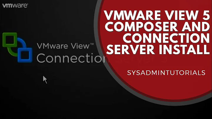 VMware View 5 - Composer and Connection Server Install - Part 1