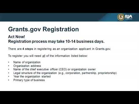 BJA Grant Application Education Series: The First Steps to Applying for BJA Funding, Prepare Now