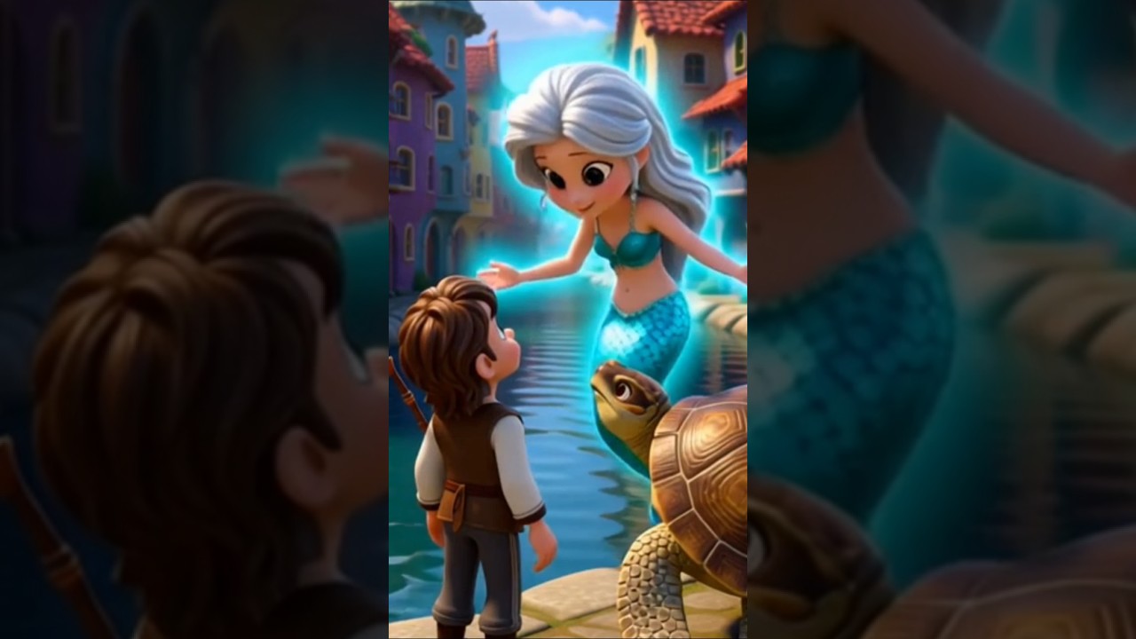 tortoise and young boy saved life a mermaid who was guarding the river for thousand of years 