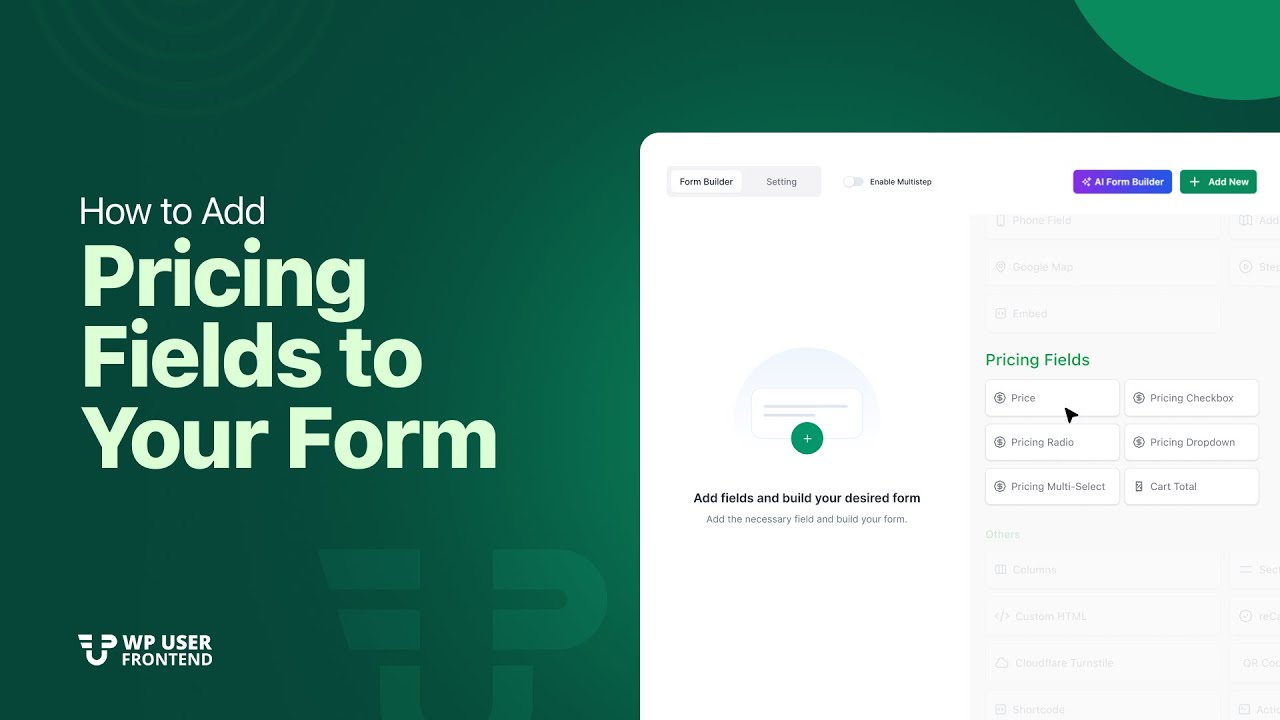 Как добавить поля для указания цен в формы для ввода данных в интерфейсе сайта | WP User Frontend