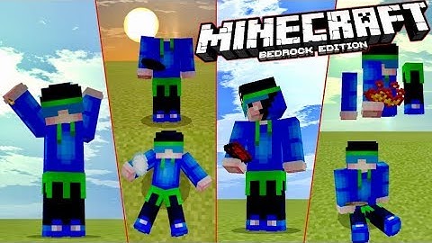 (MO’ ANIMATIONS) 22 New Player Animations For Minecraft PE 1.14.3+ (MO’ BENDS)