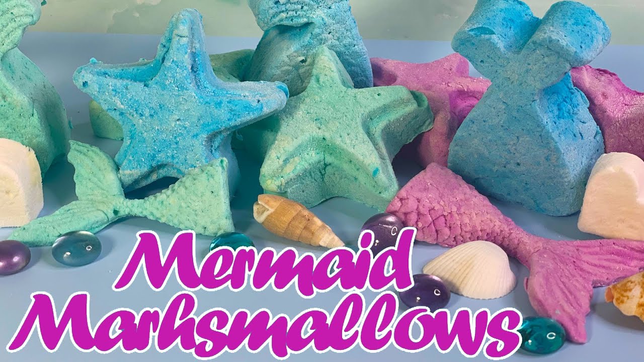 How to Make MERMAID Shaped Marshmallows Using Silicone Mold [3 Different Styles] 