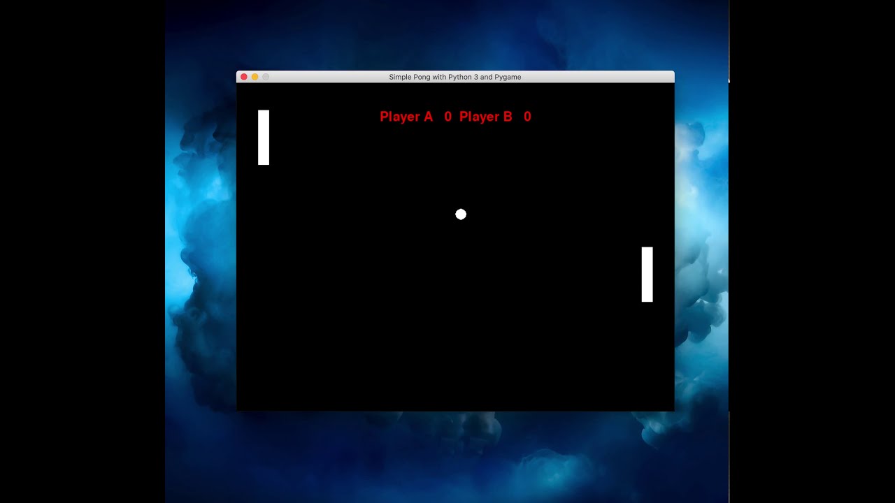 Simple Pong with Python 3 and Pygame with start and game over screen YouTube