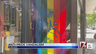 Police searching for people responsible for anti-pride vandalism