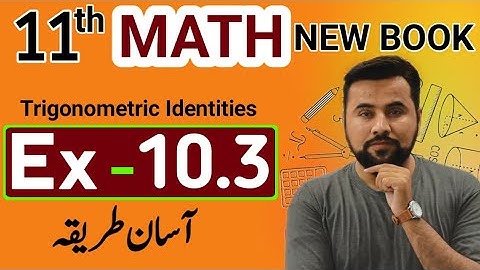 11th Math new book Exercise 10.3 || class 11 mathematics Ex-10.3 New Syllabus