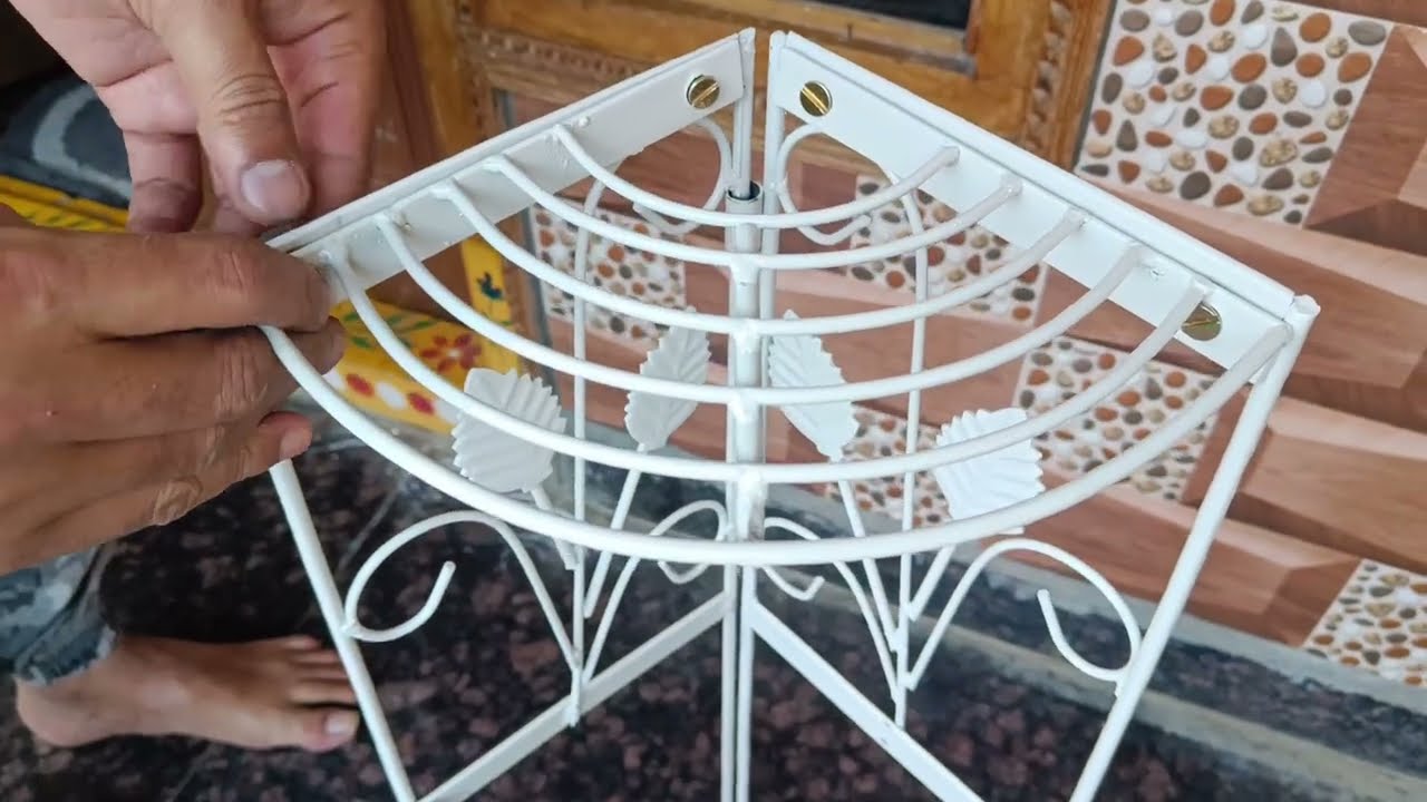 Kundi 3 Tier Plant Stand Corner Shelf Metal Flower Pot Rack | Metal Plant Stand | Corner Plant Stand