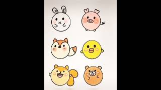 How To Draw Cute Animals | #howtodraw #drawing #viralpainting