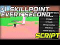 [🎃OP] +1 SkillPoint Every Second Script Infinite SkillPoint &amp; Max All Skills - Roblox 2025