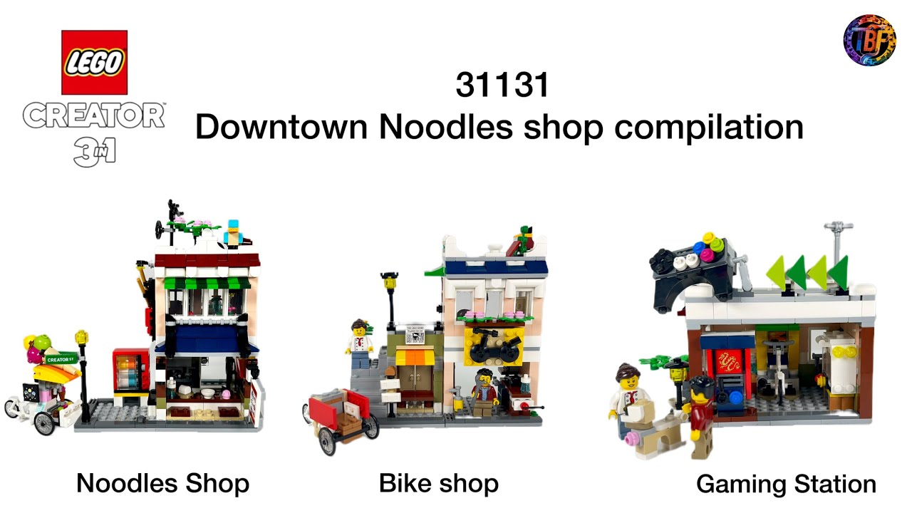 LEGO Creator 3-in-1 31131 Downtown Noodle Shop Compilation: Alternate Builds!