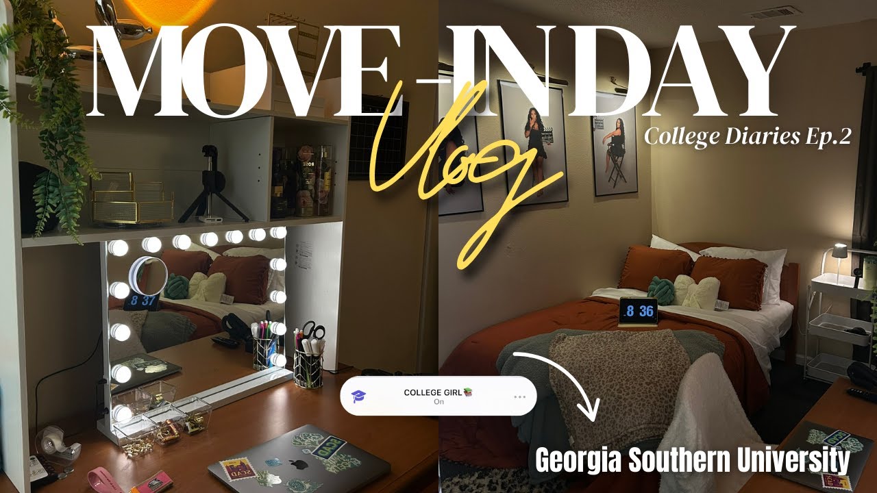Видеоблог о заселении в общежитие | Первокурсник Университета Джорджии Саутерн, 2025 год 🦅! Дневн...