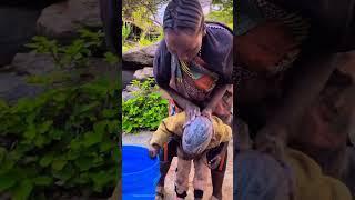 Pure Love Mother Bathing Her Baby Cute & Emotional Moment