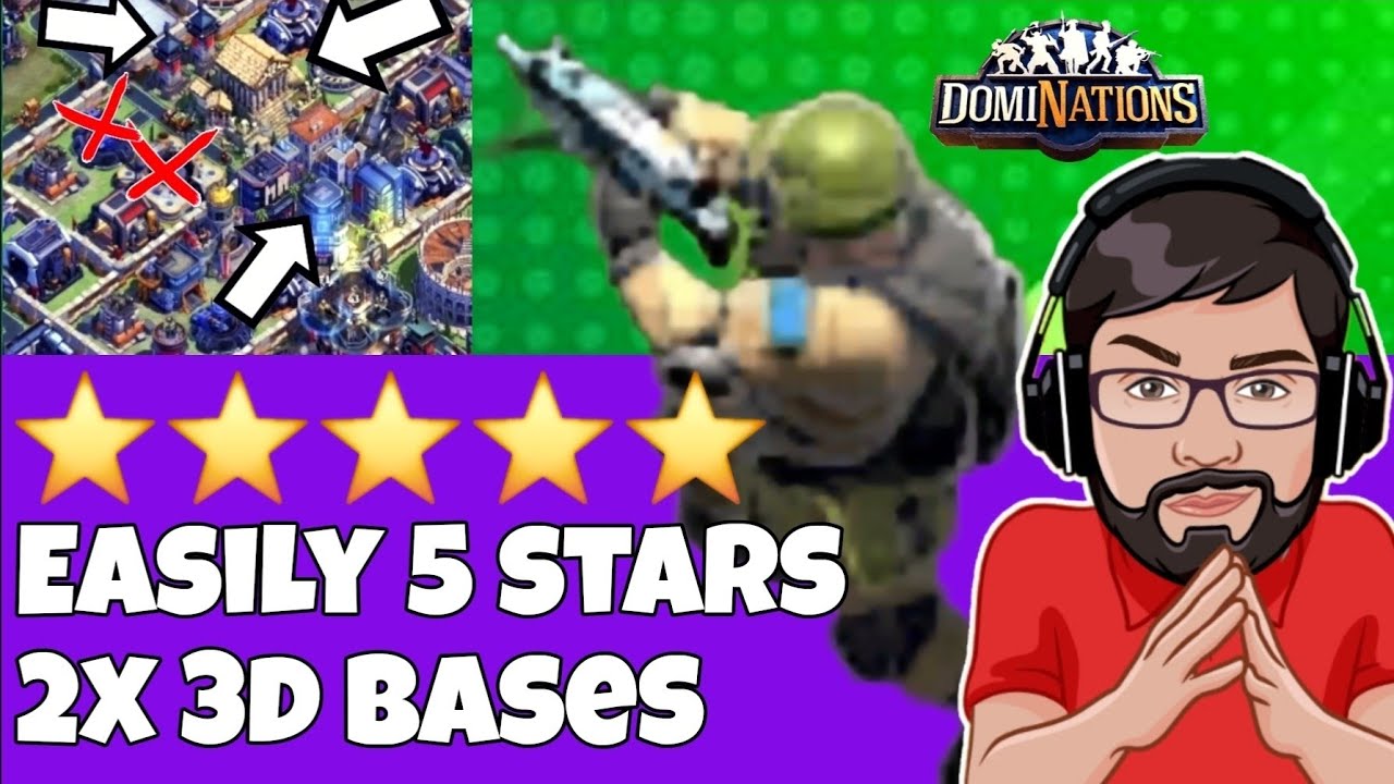 DomiNations // Best Strategy in the World War for Drone Age (vs 3D bases) 