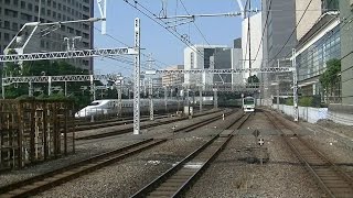 N700系新幹線と山手線E231系500番台がいっぺんに来たー。