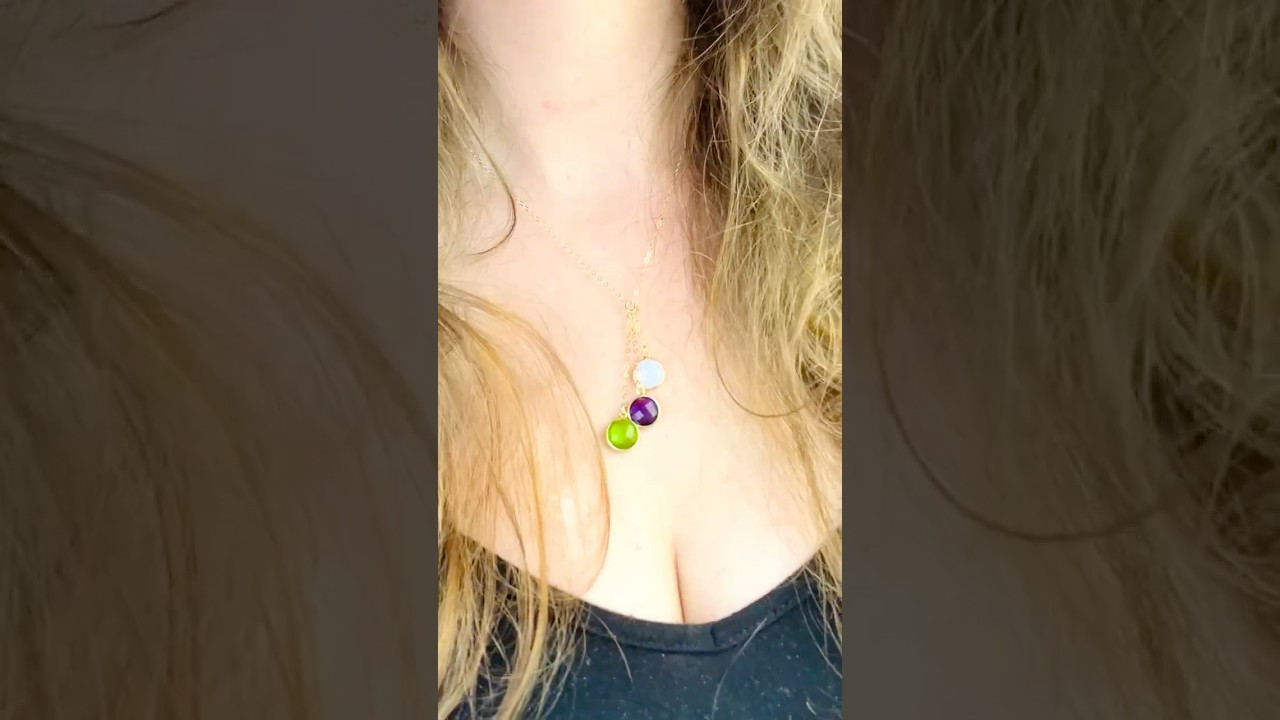 Personalized Lariat Style Birthstone Necklace | How It's Made 