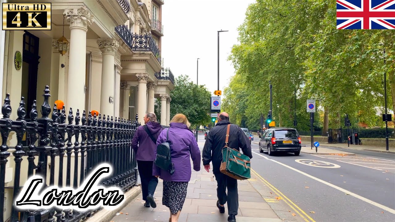 🇬🇧【4K】London Autumn Walk -  Bayswater Road (October, 2021)