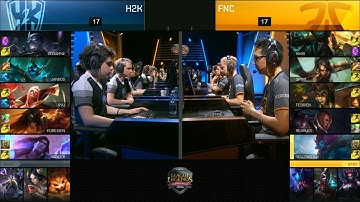 H2K vs FNC Game 3 Highlights - H2K vs FNATIC EU LCS PLAYOFFS QUARTERFINAL #2 Summer 2016