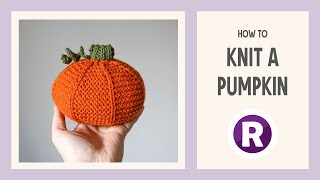 How to Knit a Pumpkin with Straight Needles | Autumn or Halloween Decor | Knitting Pattern