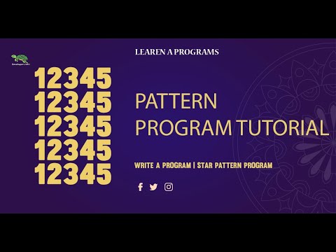 #4 Number pattern Program In Java On Notepad | Number pattern Program ...