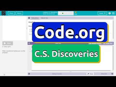 Code.org Lesson 5.1 Variables | Answer Tutorial | CS Discoveries 3b + AI Discoveries 4b