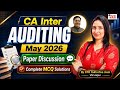 CA Inter Auditing May 2026 Paper Discussion 📝 | Complete MCQ Solutions 🔥