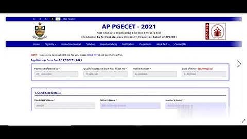 AP PGECET APPLICATION FORM RELEASED || STEP BY STEP PROCEDURE TO FILL APPLICATION FORM