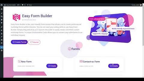 How to create and add a form with Easy Form Builder version 2