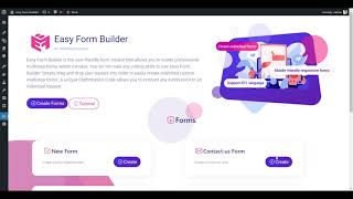 How to create and add a form with Easy Form Builder version 2 screenshot 1