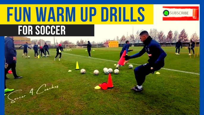 Football/Soccer: Tic-tac-toe - fun warmup (Warm-ups, Beginner)