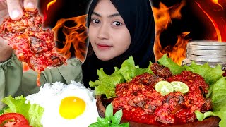 MERAH MERONA🔥 MUKBANG ATI AMPELA PEDAS MERCON | MUKBANG ASMR