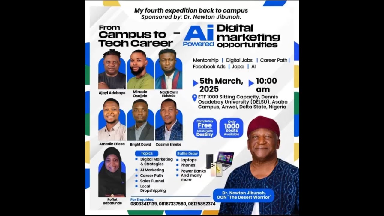 From Campus to Tech Career | AI & Digital Skills Training at Dennis Osadebay University Asaba